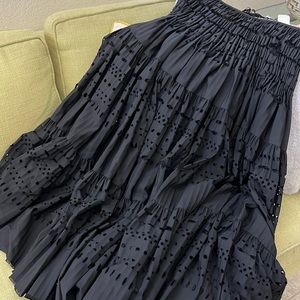 Alaia Jupe Longue Tropical Perfore Prairie Skirt